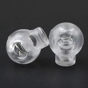 Klar, transparent fjäderbelastad sladdstoppare för sladdar med en diameter på 4 mm eller mindre