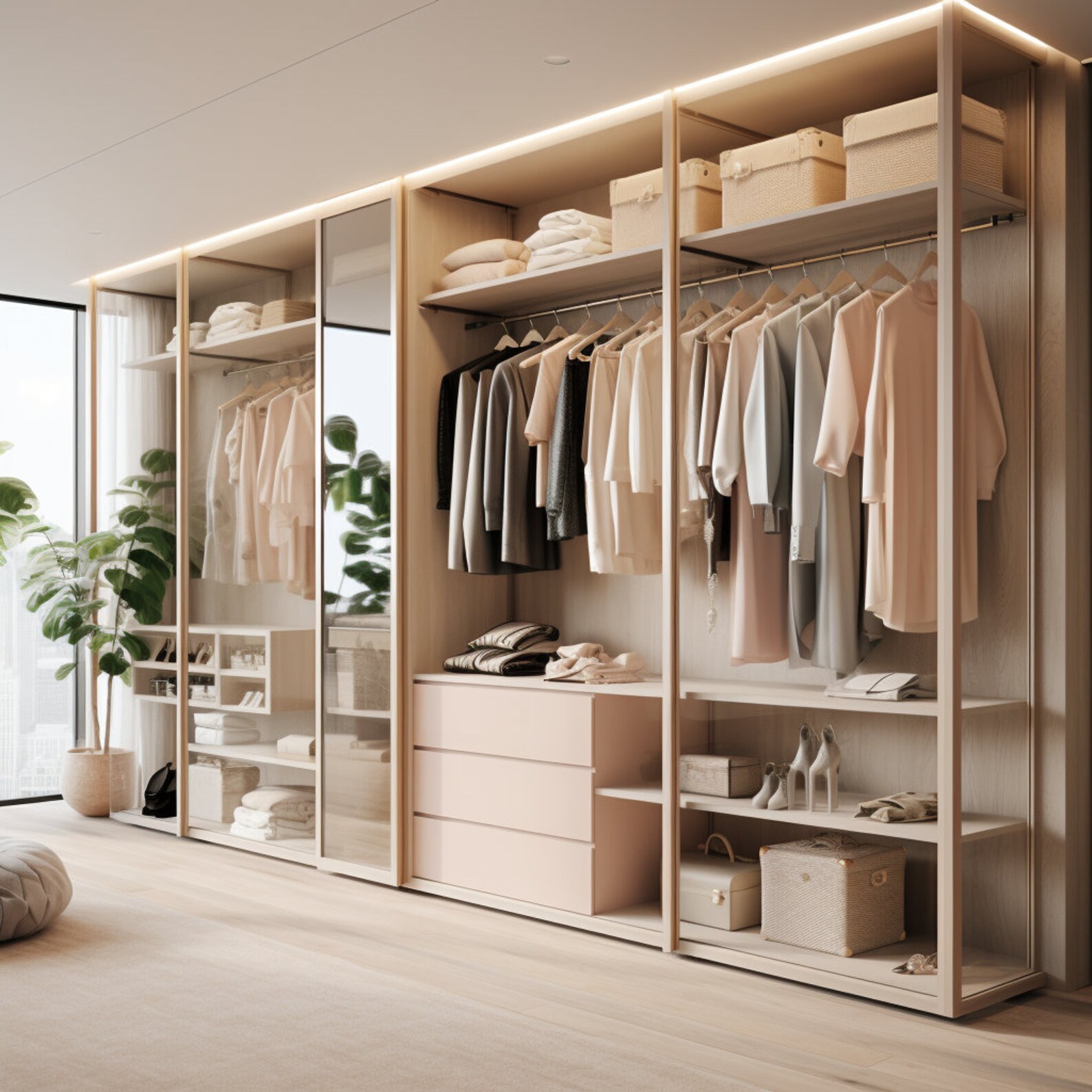 Walking Closet ,residential Design, Single Room Design, Residential 3D ...