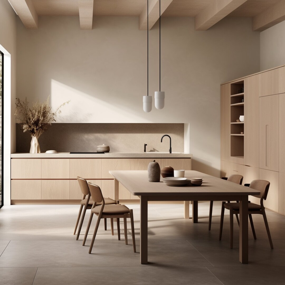 Kitchen , Interior Design, Single Room Design, Residential 3D Rendering