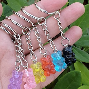 Gummy Bear Keychain, Keychain Resin, Funky Keychain, Keychain Women, Keychain Cute, Quirky Keychain, Kids Keychain, Keychain Gift