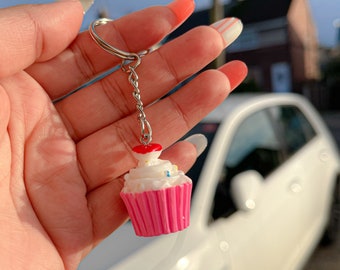 Cute Cupcake Keychain, Gift Bag