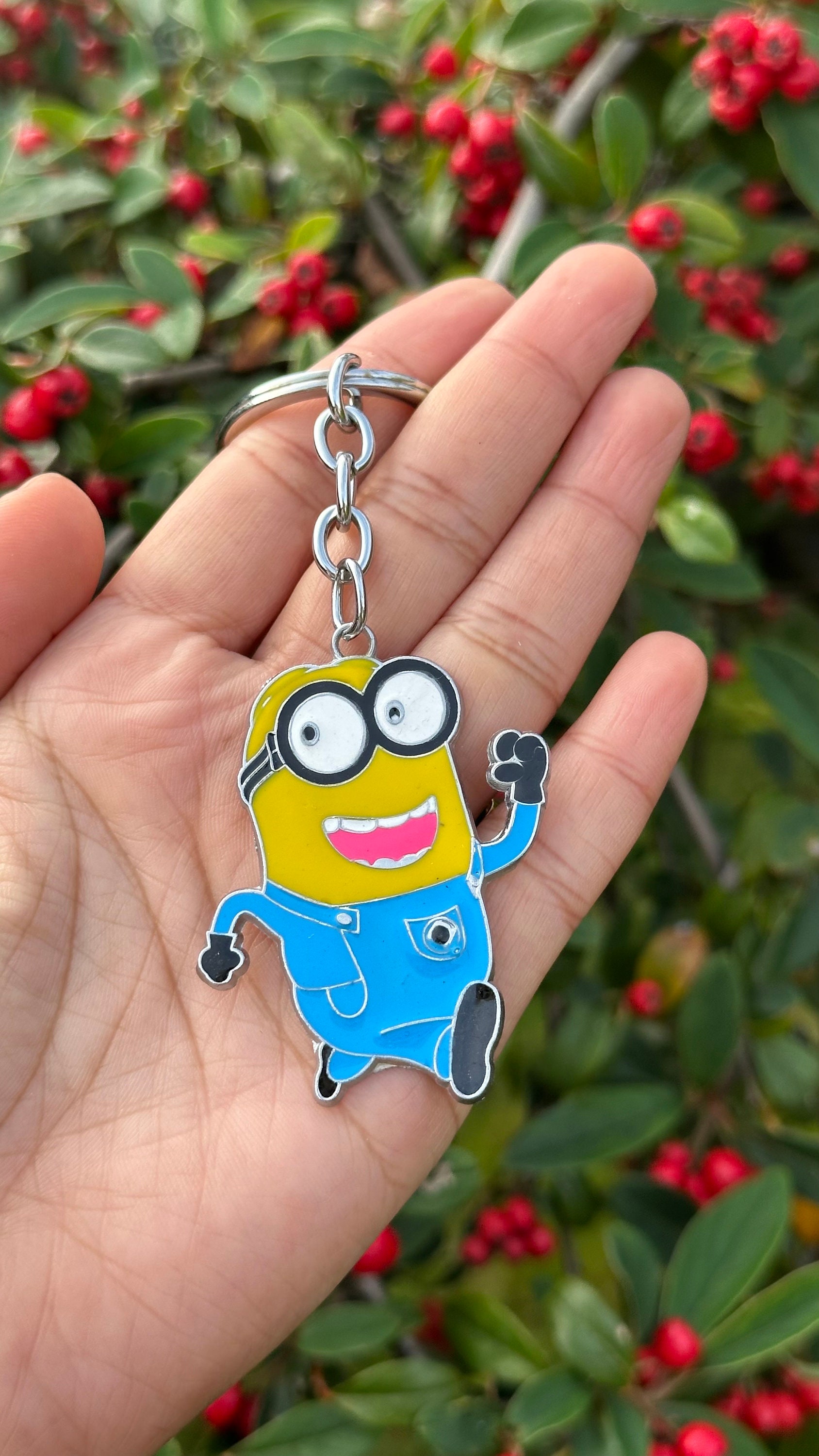 Cute Keychain, kids Keychain, Minions, Funny Keychain, Funky Keychain,  Quirky Keychain