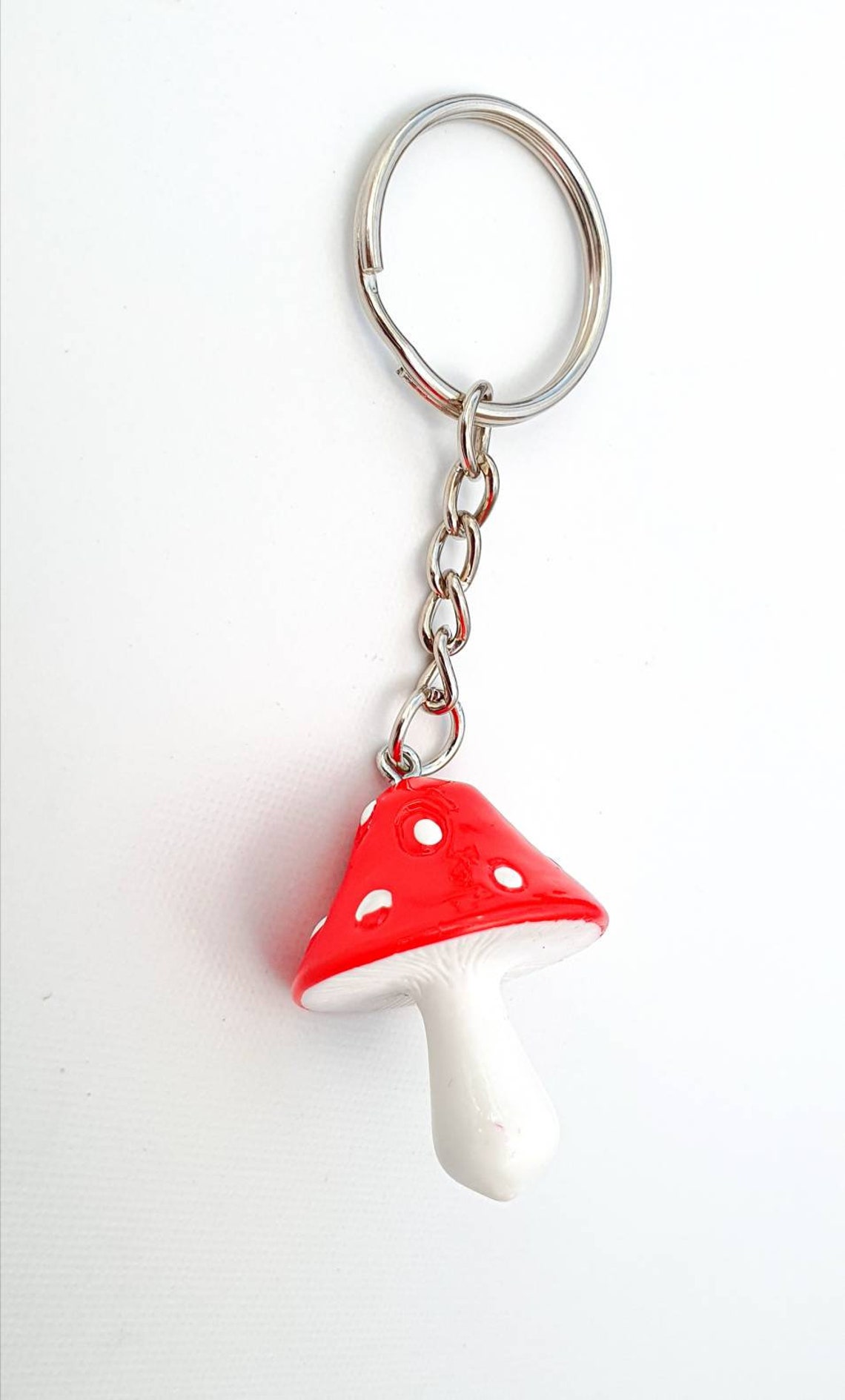 Red Mushroom Keychain Funky Keychain Keychain Gift Keychain Etsy UK