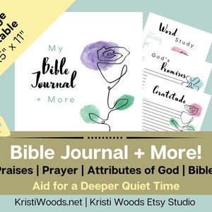 Printable Bible Journal: Prayer, Gratitude, & Bible Study | PDF