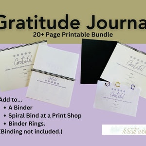 Gratitude Journal Printable Daily Journal for Women PDF Non-handed Bible Verses Purple Christian Women white Letter-size image 2