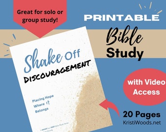 PRINTABLE BIBLE STUDY - Shake Off Discouragement: Placing Hope Where It Belongs + Video Study Access
