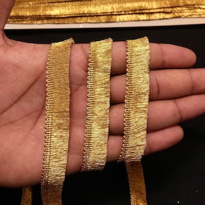 Metallic Gold Tassels Fringe Lace Trim: Indian Embellishment Border