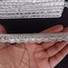VERMICELLI LACE WITH FOIL WITH SCALLOP CUTTING  | 8607GLIT-SCALOP