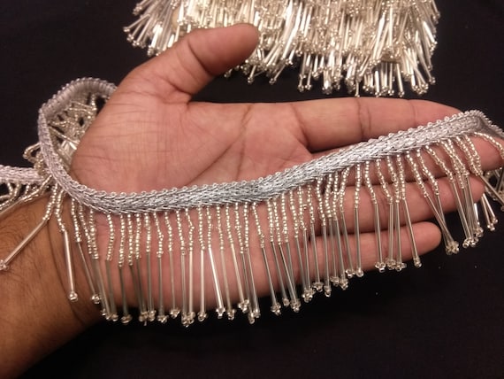 Lace trim beaded deals