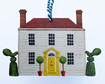 Clapboard House - wooden hanging decoration