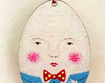 Humpty Dumpty - wooden hanging decoration