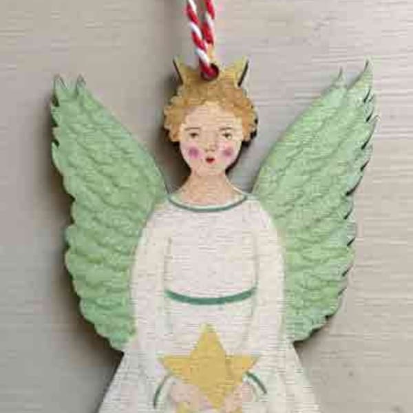 Angel - wooden hanging decoration