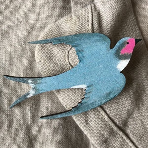 Lapel pin-brooch - SWALLOW