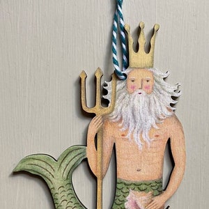 Merman of the Sea - wooden hanging decoration