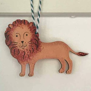 Löwe - Hängedeko aus Holz