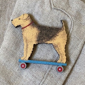 Lapel pin-brooch - AIREDALE DOG