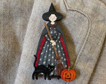 Lapel pin-brooch - WITCH