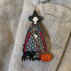 Lapel pin-brooch - WITCH