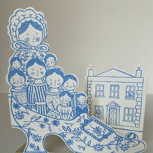 Aufsteller Karte Familie Pantoffel