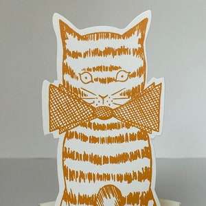 Carte Chat maquereau debout
