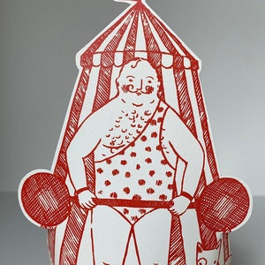 Carte Homme fort du cirque debout