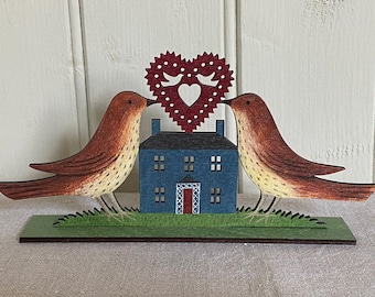 A Loving Home - wooden mantle ornament