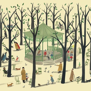 Au Jardin du Luxembourg - Grußkarte