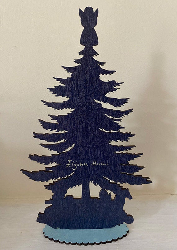 Christmas Tree – wooden mantle ornament