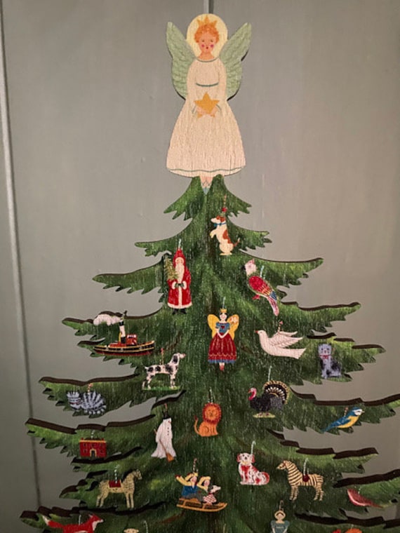 Christmas Tree - Wooden Mantle Ornament - Etsy