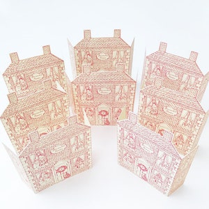 Lot de 8 cartes de vœux à tenir debout Christmas House