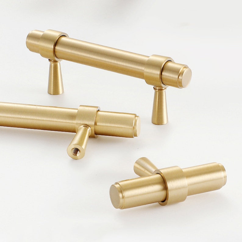Modern Solid Brass Pulls Handles Etsy