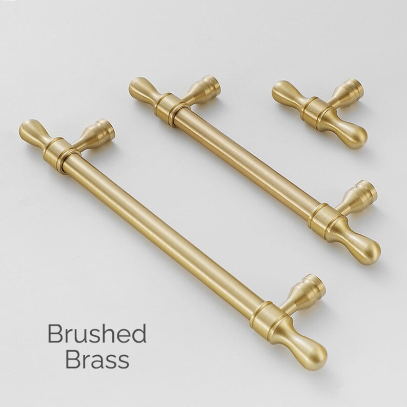 Solid Brass Pulls Handles Etsy