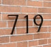 5 Inch Modern Floating Metal House Numbers 