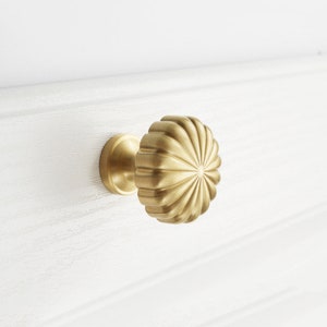 Pumpkin Solid Brass Drawer Knobs