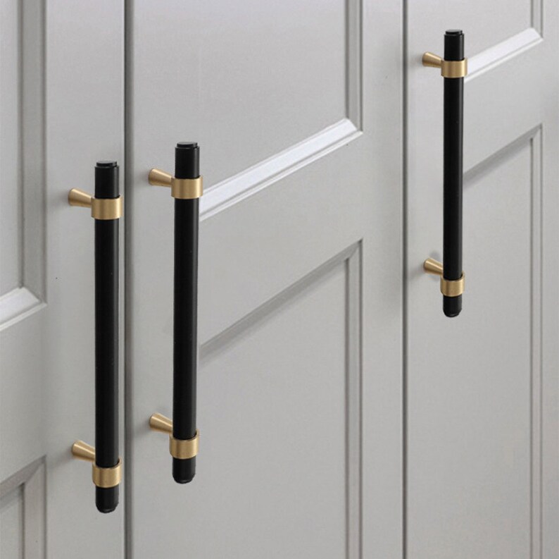 Modern Solid Brass Pulls Handles Etsy