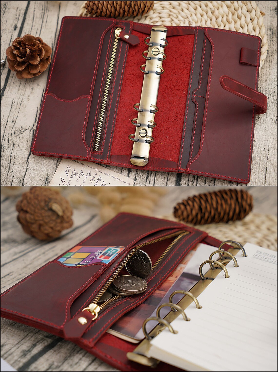 Personalized Leather Binder Journal Etsy