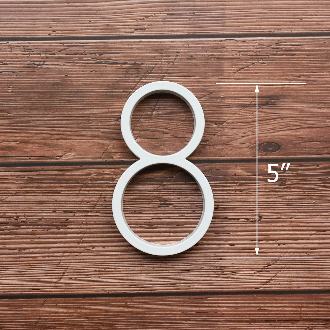 5 Inch Modern Metal Floating House Numbers White Etsy