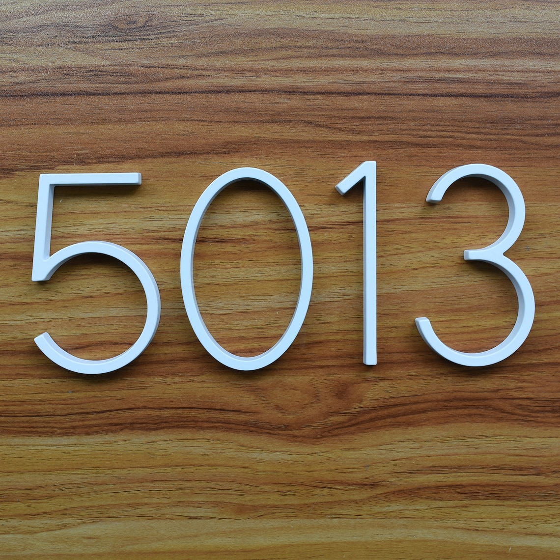 5 Inch Modern Metal Floating House Numbers White Etsy