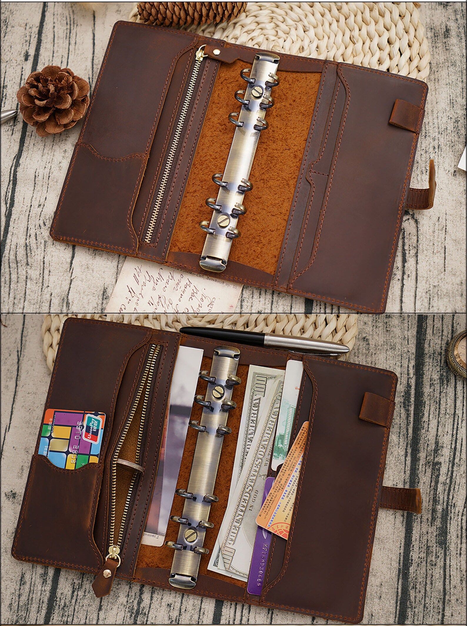 Personalized Leather Binder Journal Etsy