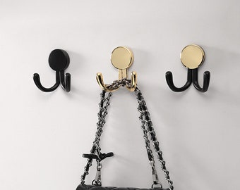 Gold Black Coat Hooks Wall Mounted