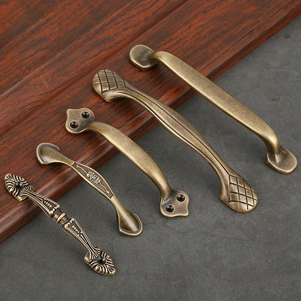 Vintage Solid Brass Drawer Handles Pulls