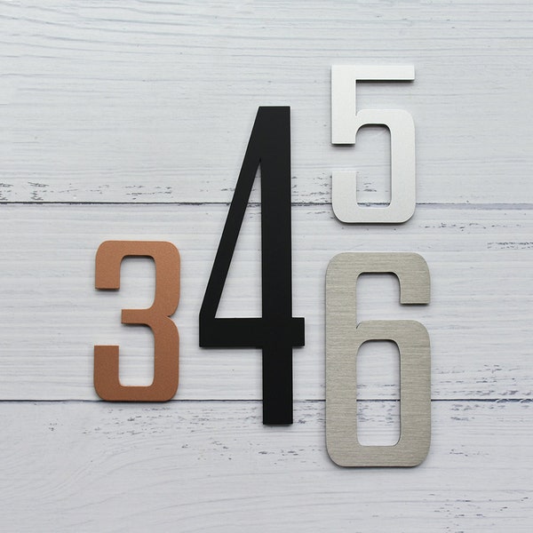 Self Adhesive 2/3/4/5/6/7 inch Metal House Numbers Mailbox Number Door Numbers