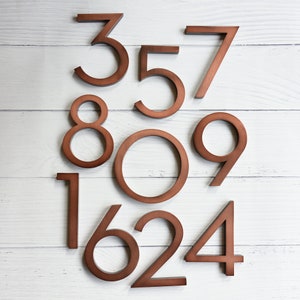 4/6 Inch Metal House Numbers Mailbox Number Bronze