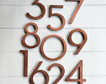 4/6 Inch Metal House Numbers Mailbox Number Bronze