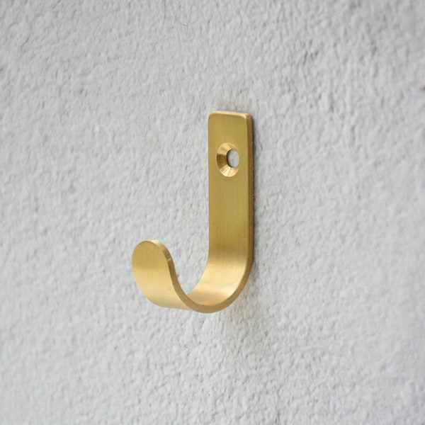 Mini Solid Brass J Hooks