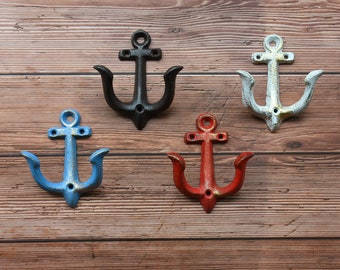 Vintage Cast Iron Anchor Wall Hooks