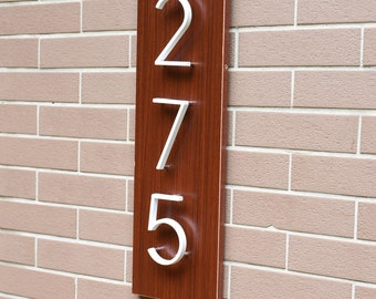 5 Inch Modern Metal Floating House Numbers White