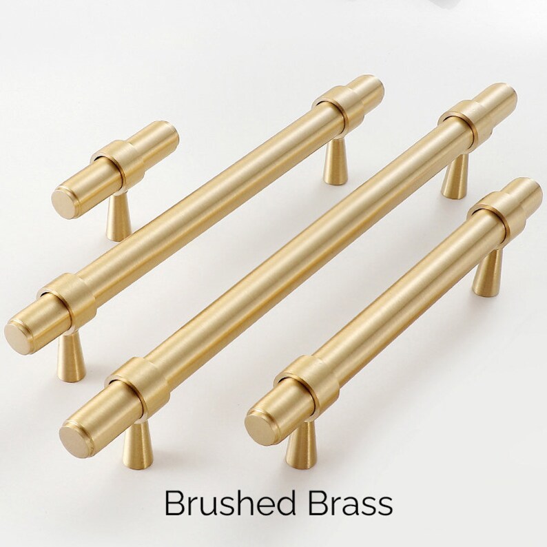 Modern Solid Brass Pulls Handles Etsy