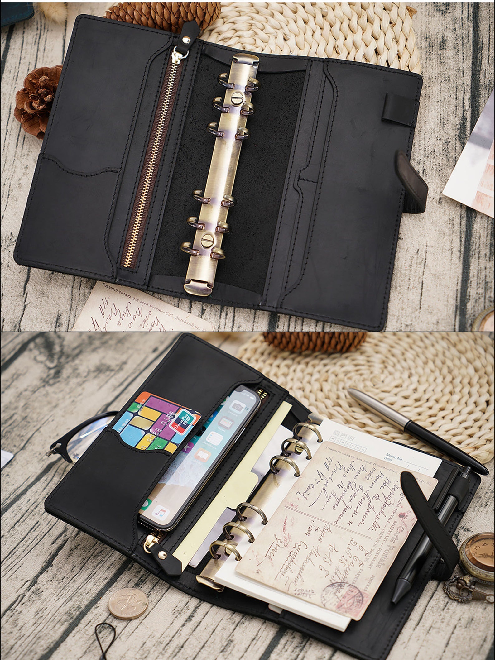 Personalized Leather Binder Journal Etsy