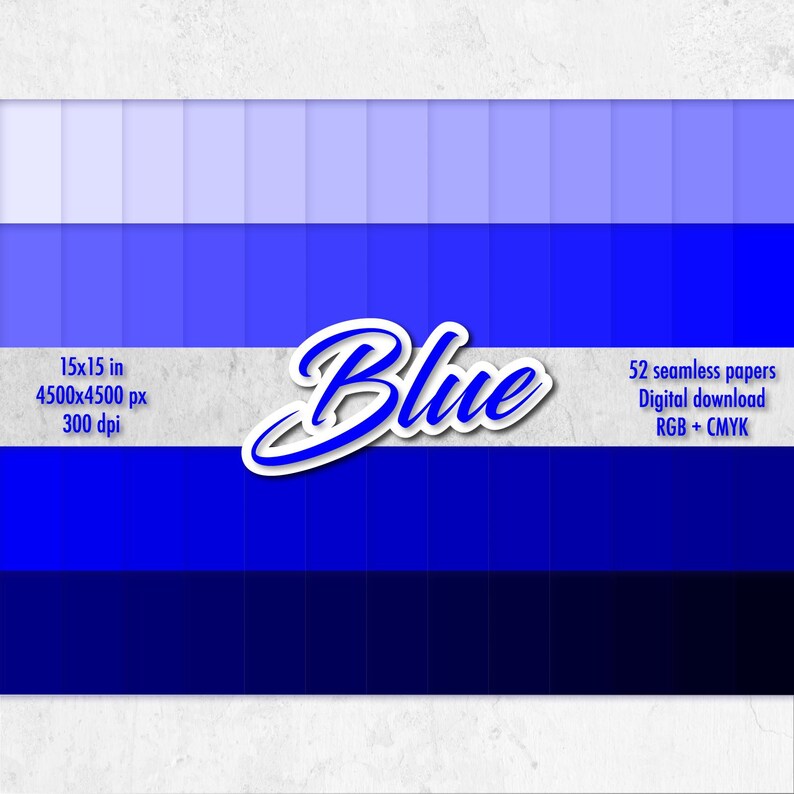 Old Paper Rgb 52 Shades of Blue - Digital Papers - Instant Download - RGB+CMYK - 104 ...